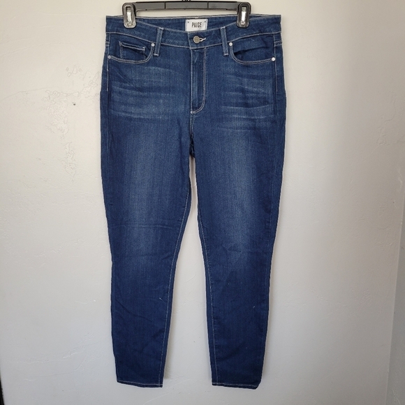 Paige Denim 30 Hoxton Ankle Jeans Medium Wash Curvy Fit - Picture 1 of 7